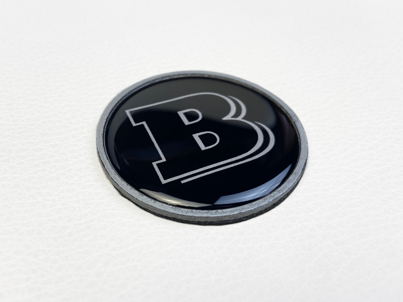 Gray Metal Brabus Badge Logo Emblem 55mm for Hood Scoop Trunk Mercedes-Benz G-Wagon G-Class W463